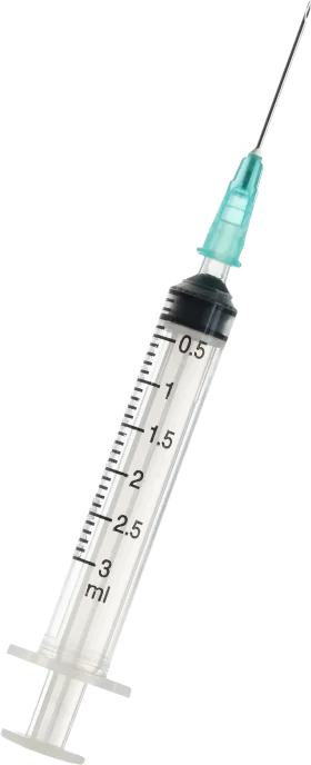 Medical Precision Syringe Clipart: Transparent Glass Injection Tool with Measurement Scale