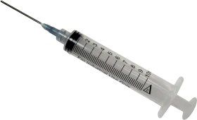 Medical Precision: Transparent Disposable Syringe Clipart with Clear Measurement Markings