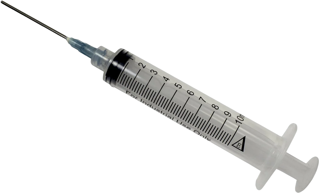 Medical Precision: Transparent Disposable Syringe Clipart with Clear Measurement Markings