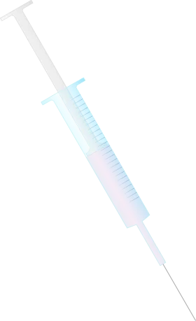 Minimalist Medical Syringe Clipart with Soft Pastel Color Gradient Design