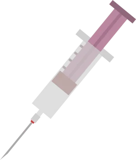 Minimalist Medical Syringe Clipart with Soft Pastel Color Gradient Design