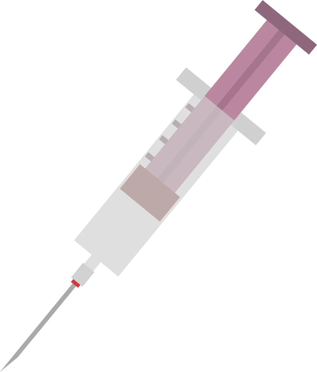 Minimalist Medical Syringe Clipart with Soft Pastel Color Gradient Design