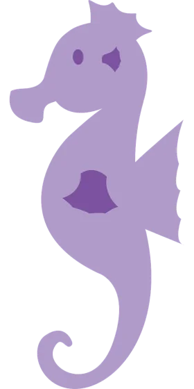 Whimsical Lavender Seahorse Clipart Design for Ocean-Themed Projects