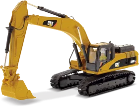 Detailed CAT Excavator Clipart: High-Precision Industrial Construction Machinery Illustration