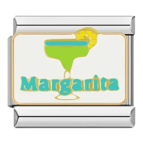 Festive Margarita Cocktail Clipart with Lime Green and Yellow Design
