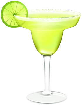 Fresh Lime Margarita Cocktail Clipart: Zesty Tropical Beverage Illustration