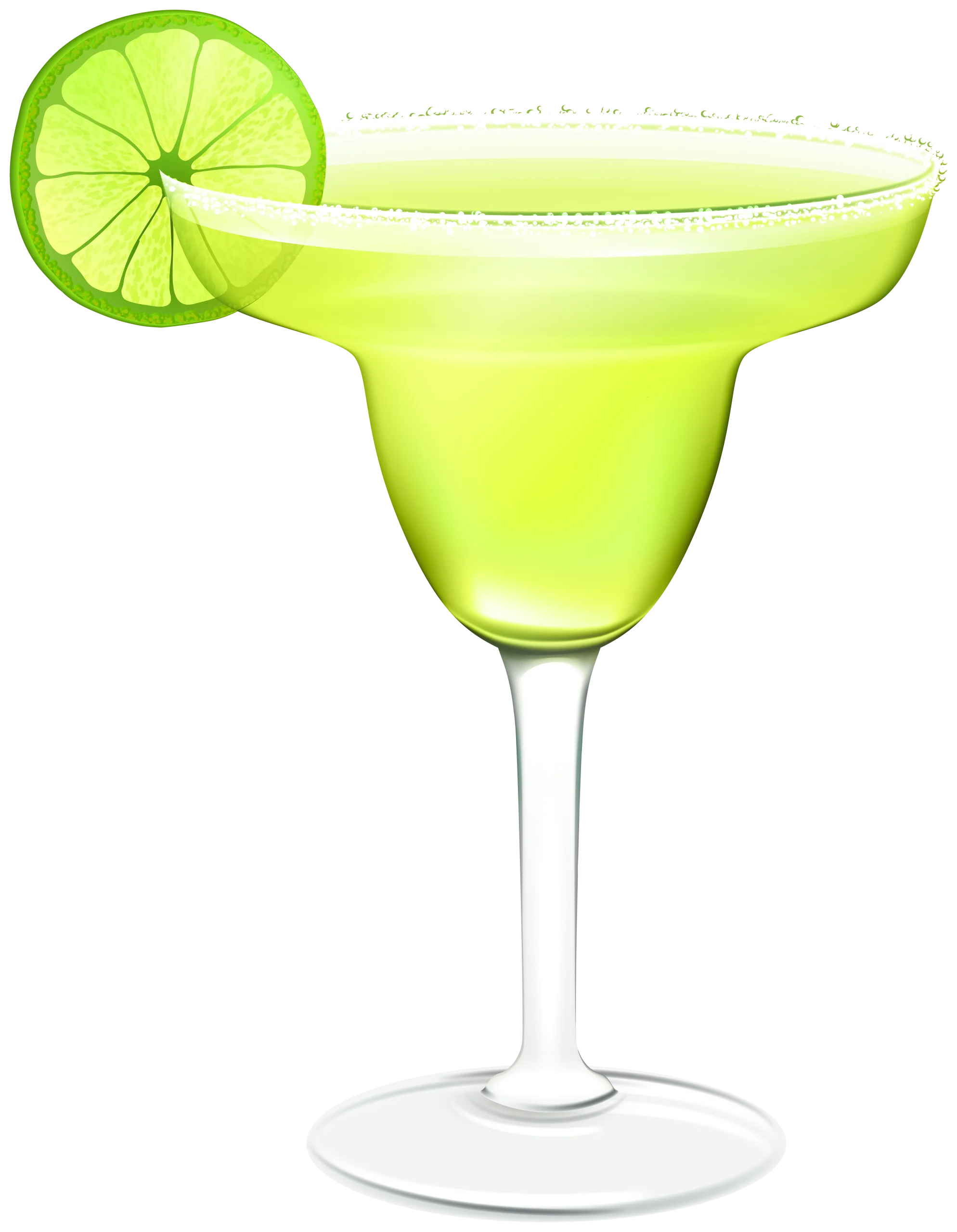 Fresh Lime Margarita Cocktail Clipart: Zesty Tropical Beverage Illustration