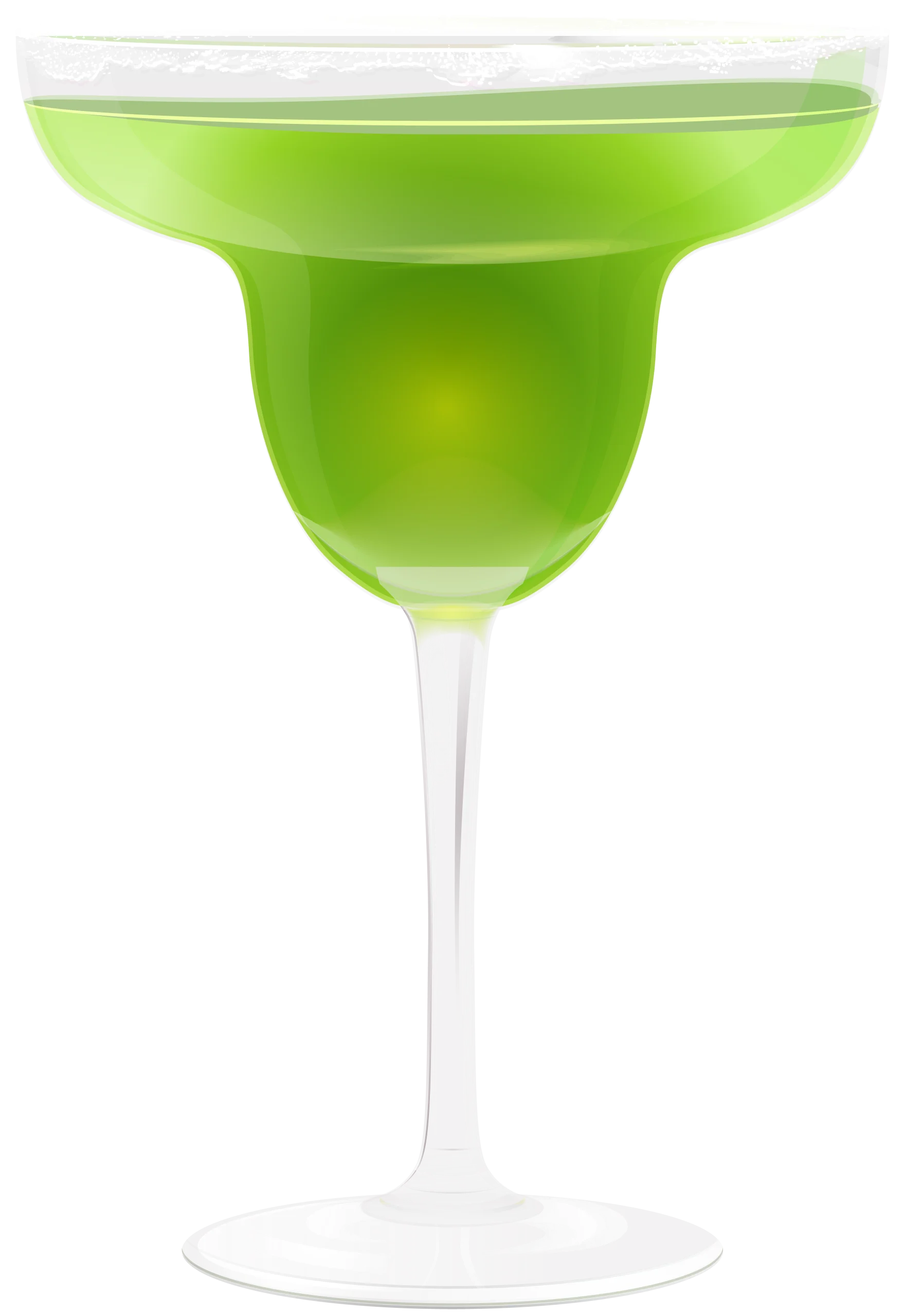 Lime Green Margarita Cocktail Clipart: Crisp Summer Refreshment in Graphic Form
