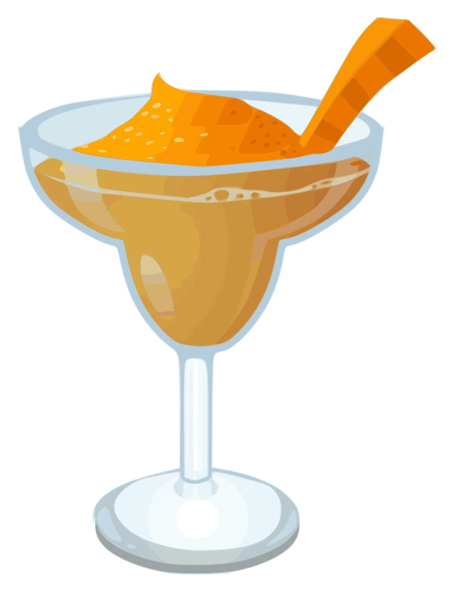 Refreshing Orange Margarita Clipart with Zesty Citrus Garnish