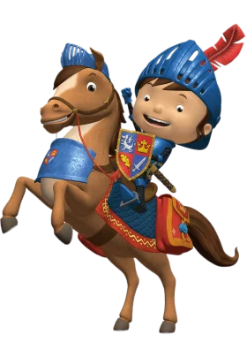 Cheerful Medieval Knight and Trusty Steed Cartoon Clipart Adventure