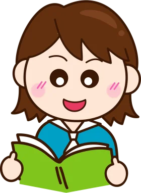 Cheerful Young Student Reading an Engaging Green Book Clipart Illustration
