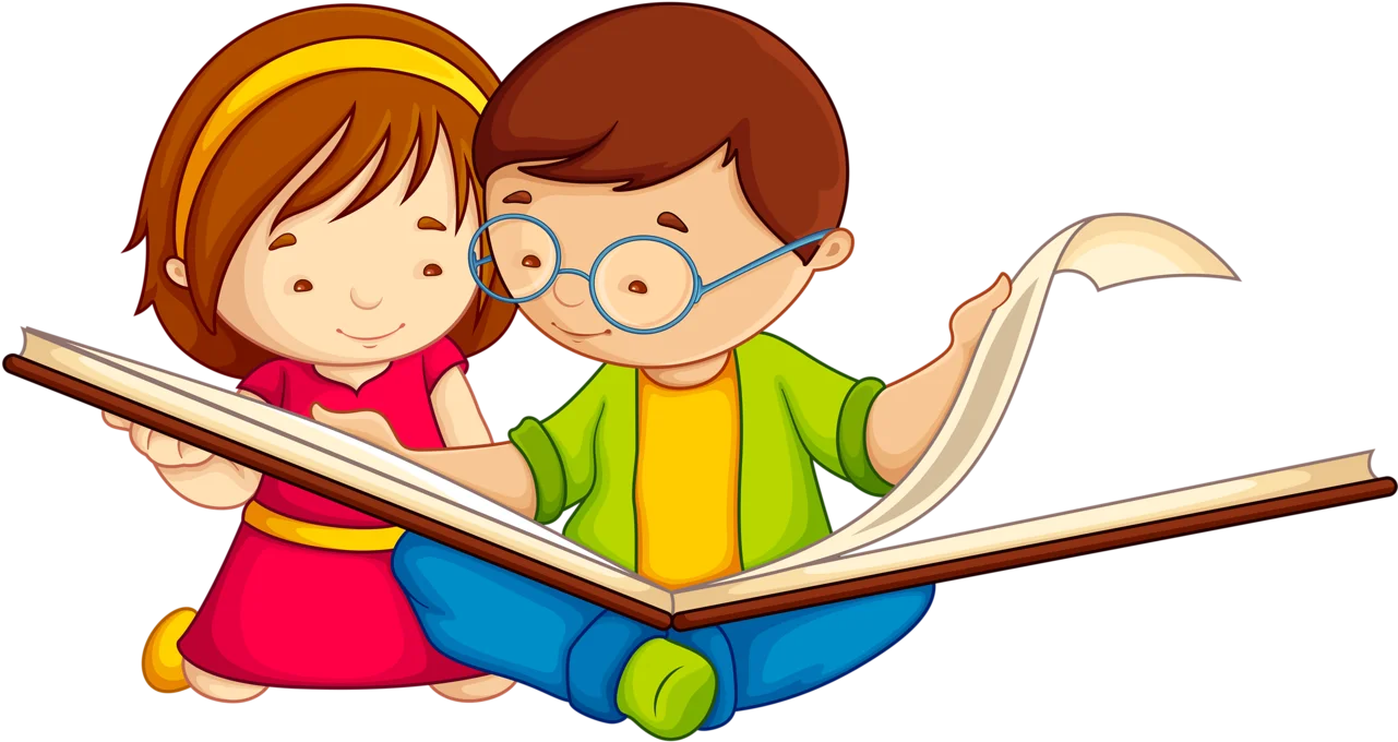 Children's Reading Adventure Clipart - Exploring Imagination Together