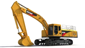 Heavy-Duty Construction Excavator Clipart - Industrial Machinery Design