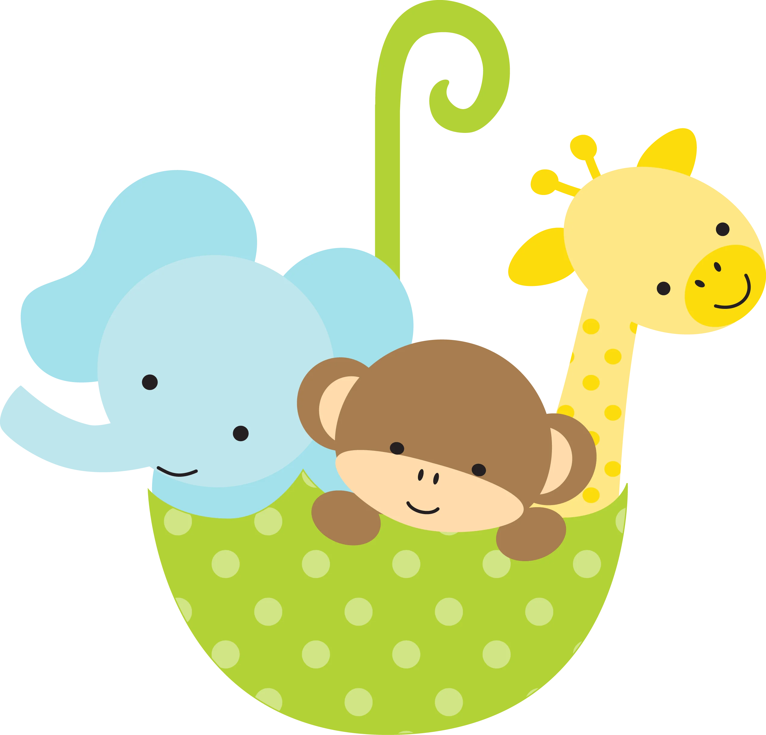 Adorable Safari Animals Baby Shower Clipart with Cute Nursery Characters