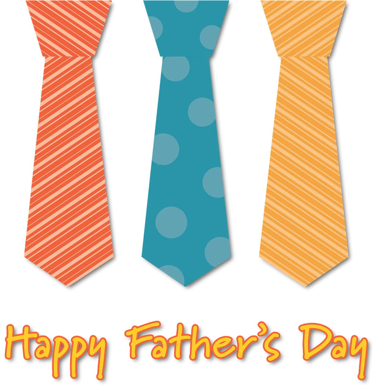 Colorful Neckties Clipart Celebrating Fatherhood with Cheerful Design
