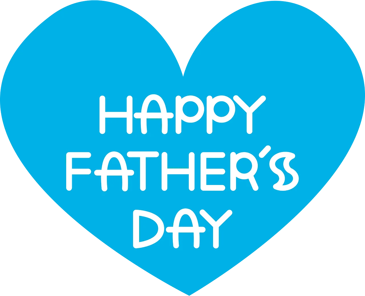 Heartwarming Blue Happy Father's Day Clipart with Loving Typography Design