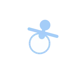 Soft Blue Baby Pacifier Clipart - Gentle Infant Soother Graphic Design