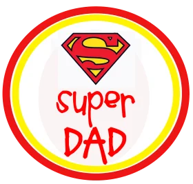 Superman-Inspired Super Dad Fathers Day Celebration Clipart Design