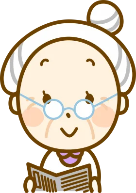 Adorable Grandma Character Clipart: Cute Cartoon Elderly Woman with Soft Smile