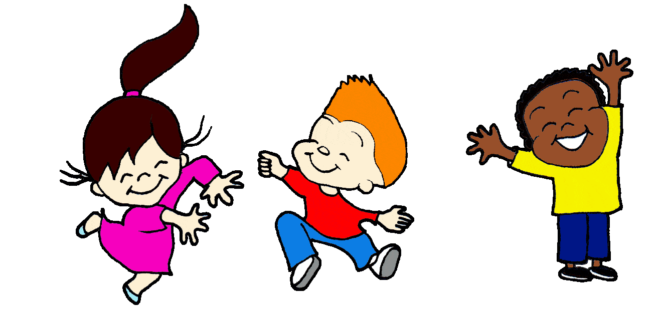 Cheerful Children's Clipart Illustration: Playful Moments of Childhood Joy