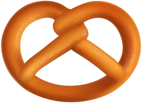 Classic Golden Brown Twisted Soft Pretzel Delightful Clipart Illustration