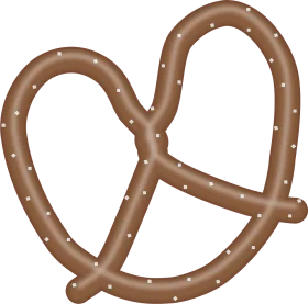 Classic Soft Pretzel Clipart: A Delightful Twisted Bakery Illustration