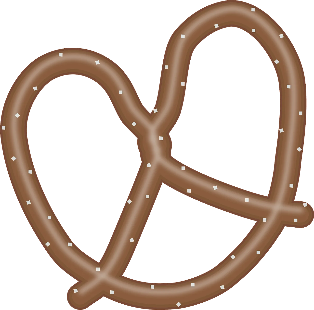 Classic Soft Pretzel Clipart: A Delightful Twisted Bakery Illustration