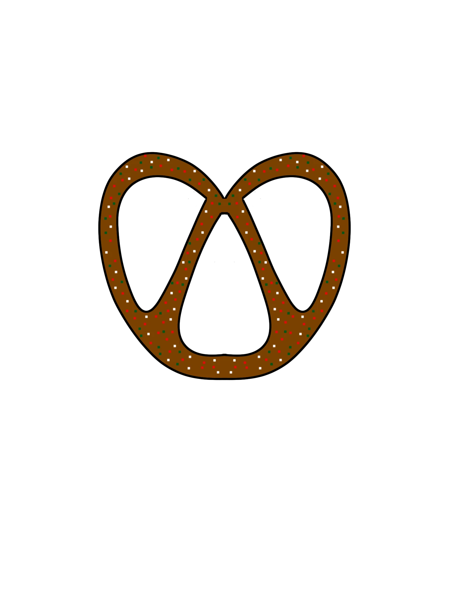 Classic Twisted Soft Pretzel Clipart Design with Golden Brown Texture