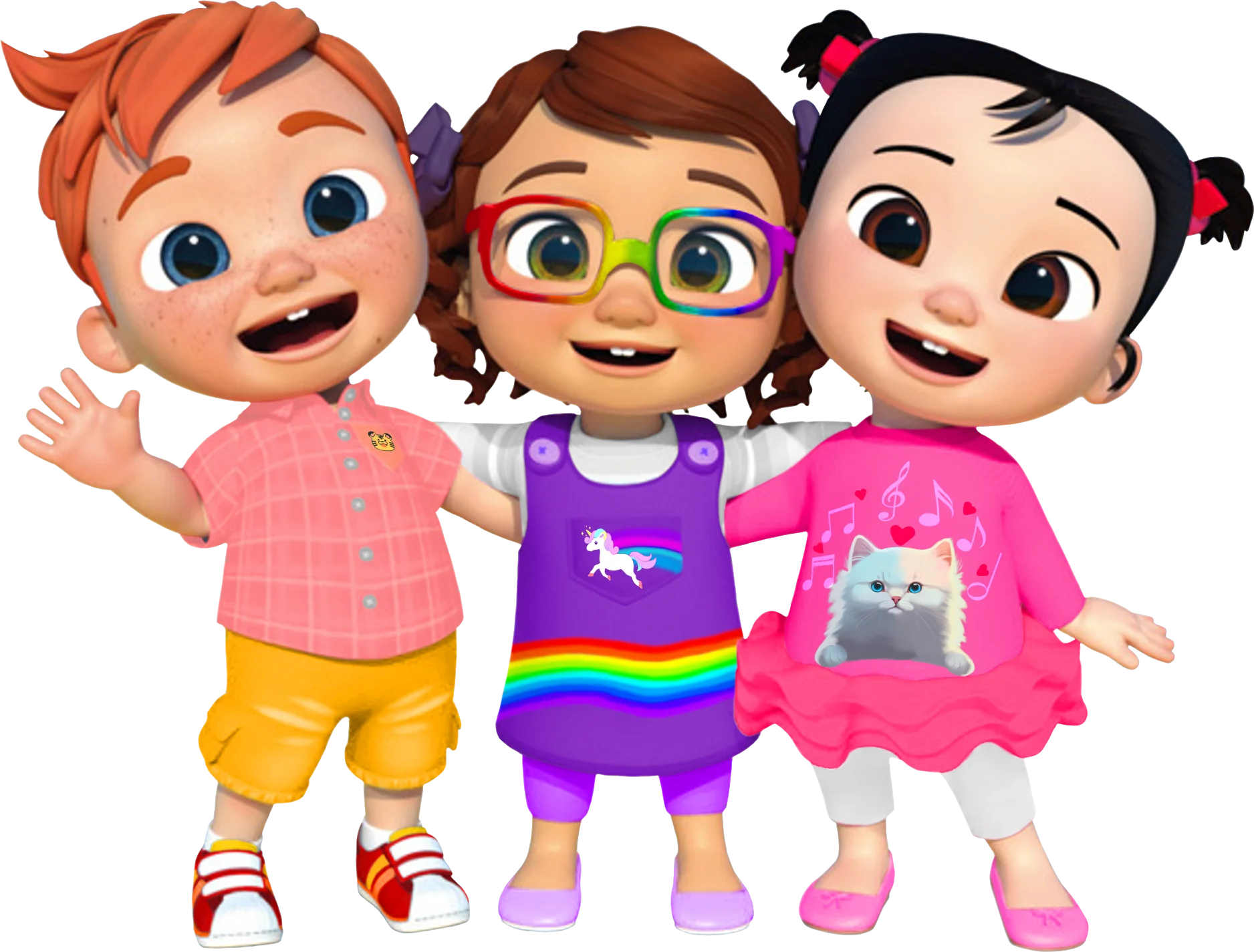 Fun-Loving Children Clipart Showcasing Playful Friendship and Colorful Personalities