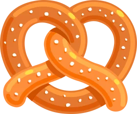 Golden Twisted Soft Pretzel Clipart: A Delightful Bakery Graphic Design Element