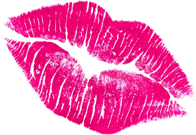 Passionate Crimson Lips Clipart: A Bold Romantic Graphic Design Statement