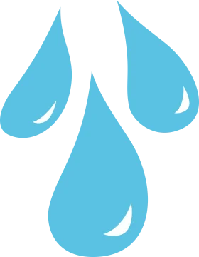 Serene Blue Raindrops Clipart: Gentle Water Droplets Cascading Softly