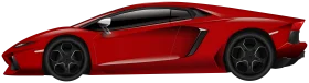 Sleek Crimson Supercar Clipart - Lamborghini Aventador Side Profile Illustration