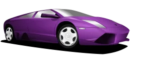 Sleek Purple Sports Car Clipart: Modern Automotive Design Illustration
