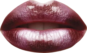 Sultry Deep Crimson Metallic Lip Clipart with Sensual Gradient Sheen