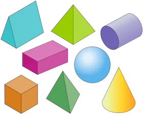 Colorful 3D Geometric Shapes Clipart Collection for Educational Design