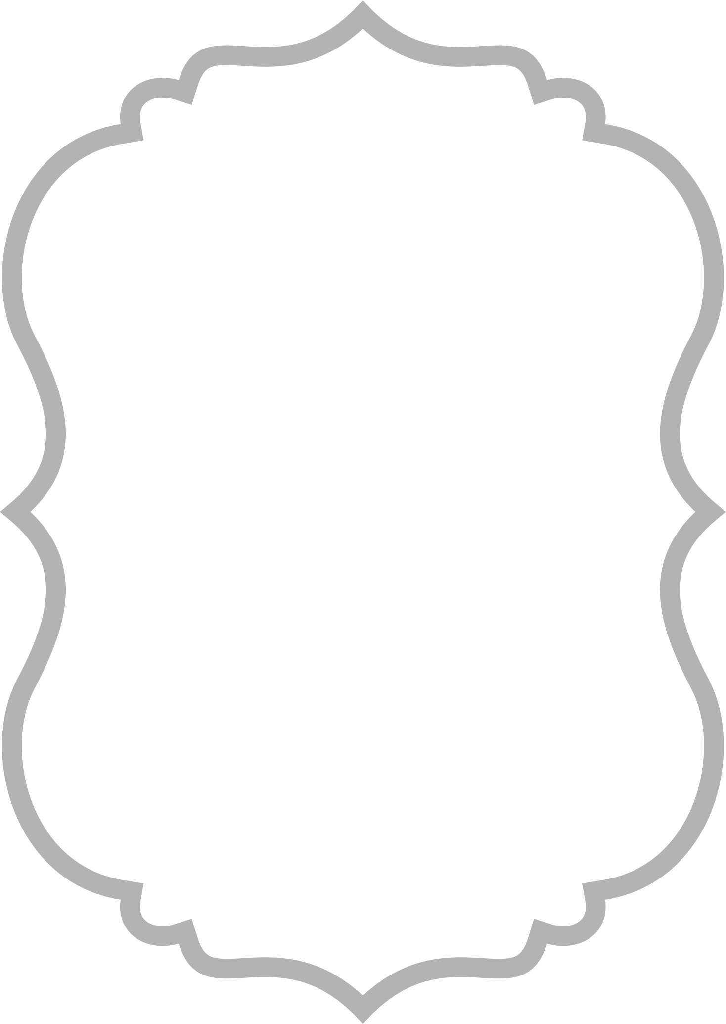 Elegant Gray Decorative Frame Clipart - Ornate Vintage Scroll Border Design