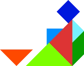 Geometric Harmony: A Playful Arrangement of Colorful Abstract Shapes Clipart