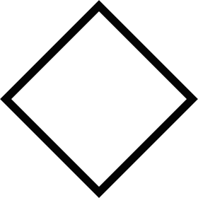 Minimalist Black and White Diamond Geometric Clipart Shape Design