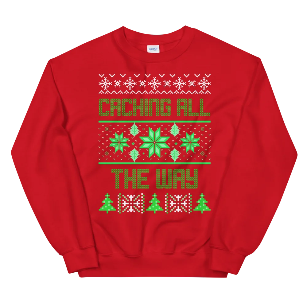 Festive Christmas Knit Clipart Sweater with Bold Green and White Nordic Pattern