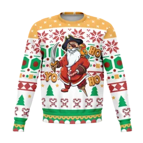 Festive Santa Claus Ugly Christmas Sweater Design Clipart - Holiday Cheer Extravaganza