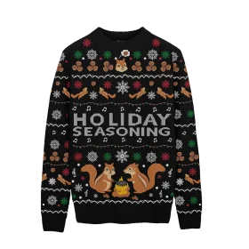 Merry Holiday Seasoning Festive Christmas Ugly Sweater Clipart Design