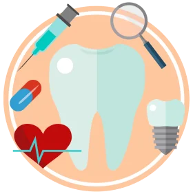Comprehensive Dental Health and Medical Care Illustration Clipart Design