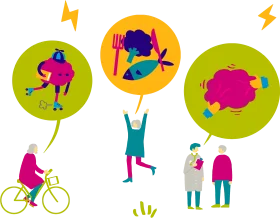 Active Lifestyle and Wellness: Playful Health-Focused Clipart Collection