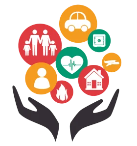 Comprehensive Life Protection and Wellness Multicolor Clipart Illustration