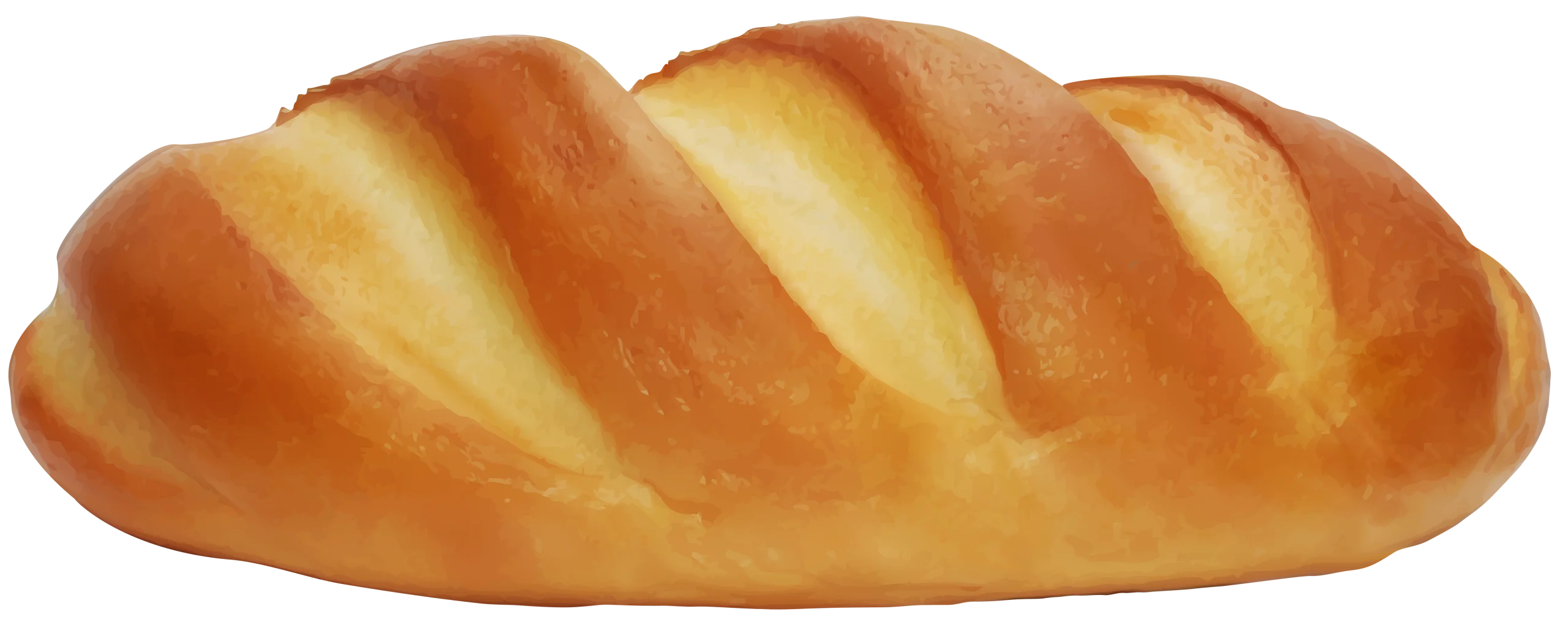 Golden-Crusted Artisan Bread Loaf Clipart with Soft Warm Texture