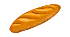 Golden French Baguette Clipart Illustration with Warm Bakery Tones