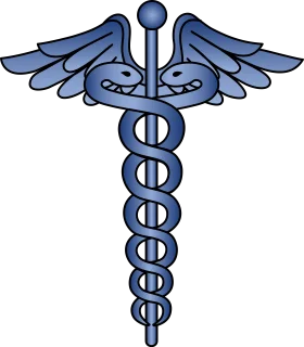 Classic Caduceus Medical Symbol Clipart - Healthcare Professional Icon Design