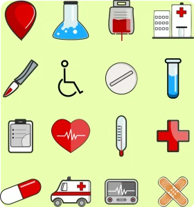 Comprehensive Medical and Healthcare Services Clipart Icon Collection