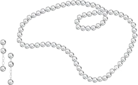 Elegant Pearl Necklace and Earrings Delicate Jewelry Clipart Design